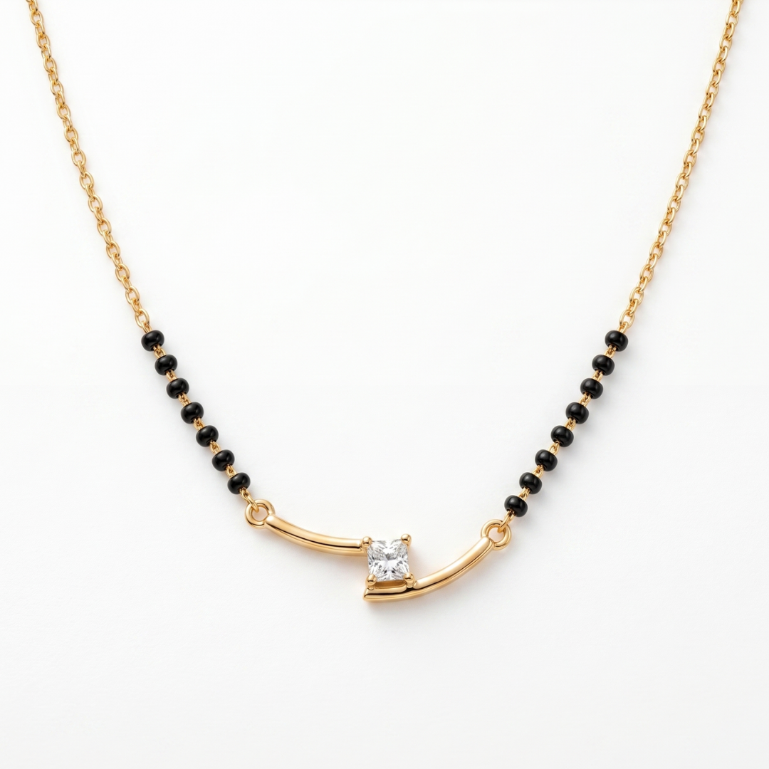 Luxe Minimalist Black Bead Necklace