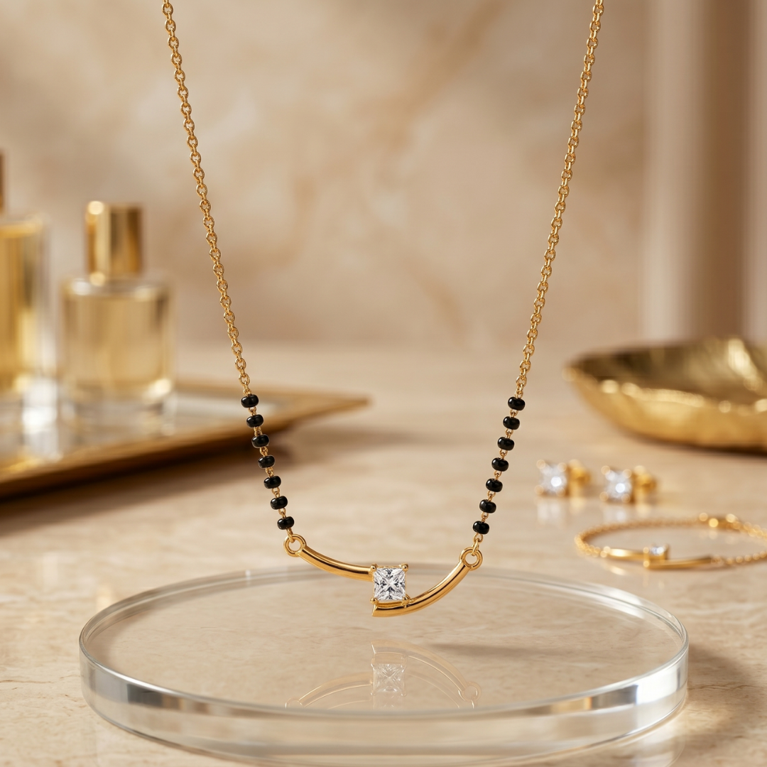 Luxe Minimalist Black Bead Necklace