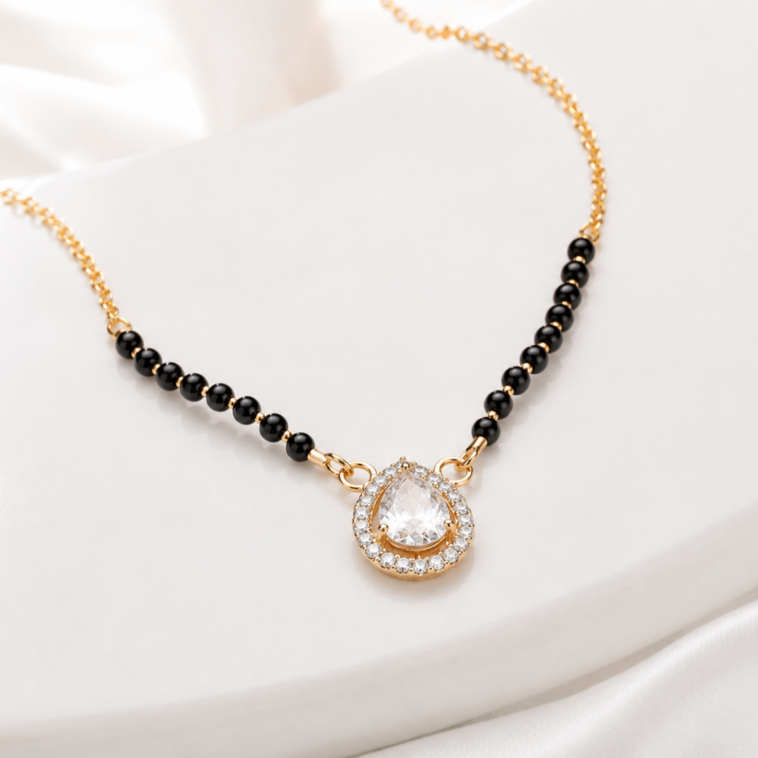 The Delicate Crystal Drop Mangalsutra