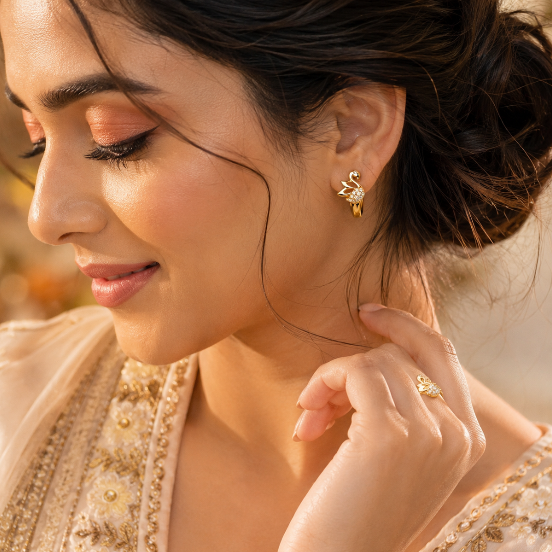 Swan Lake Crystal Mini Hoop Earrings