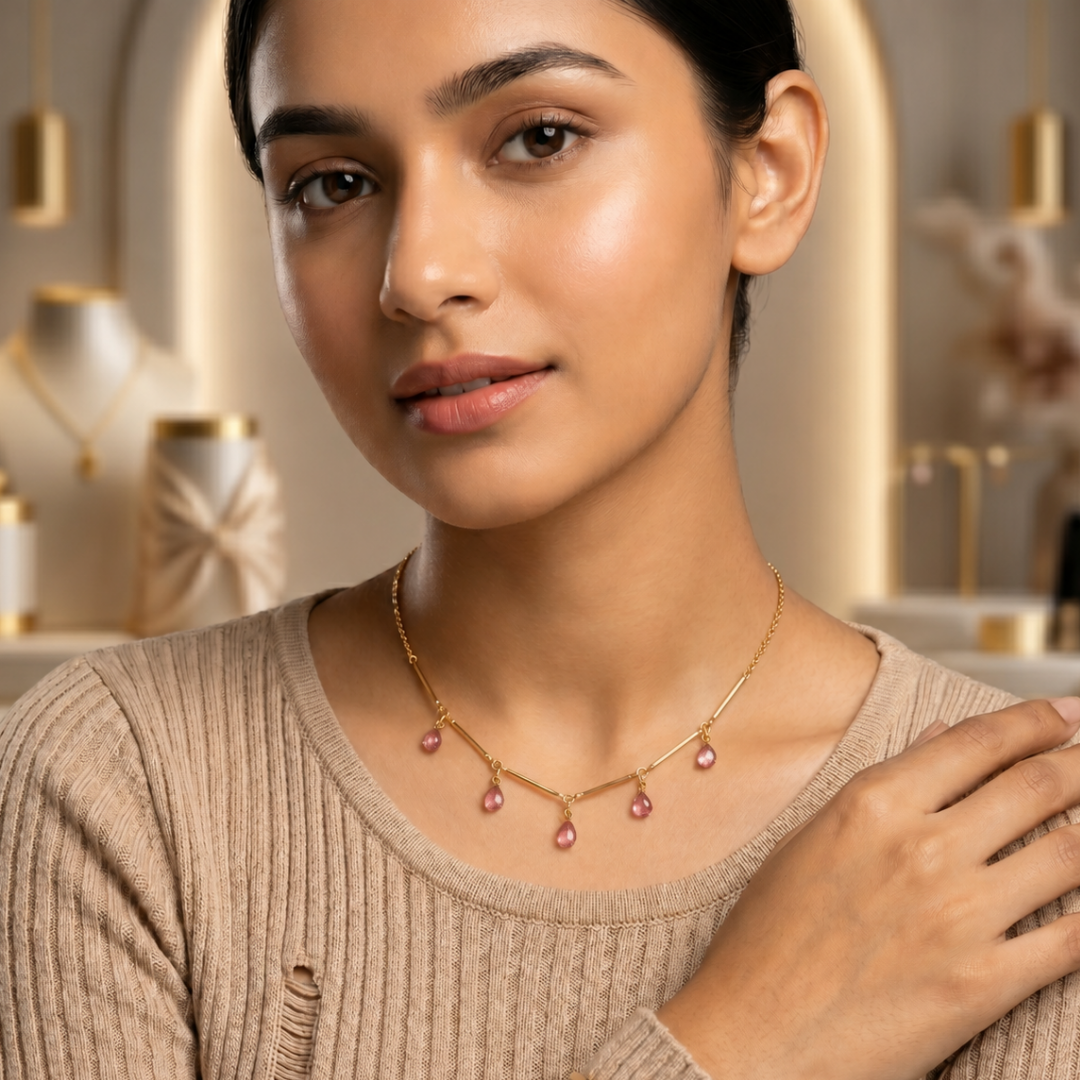 Blush Drop Elegance Chain