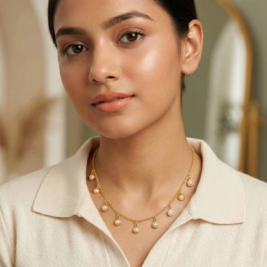 The 'Margot' Pearl Drop Chain