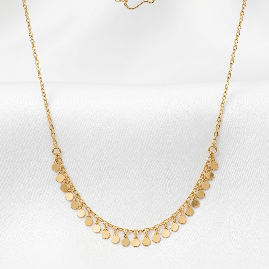 The 'Sahara' Gold Coin Fringe chain