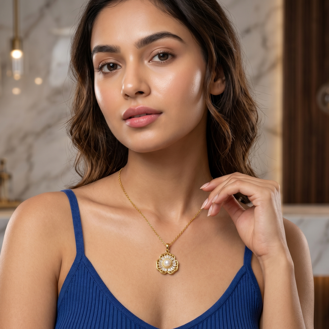 The Radiant Blossom Pearl Chain