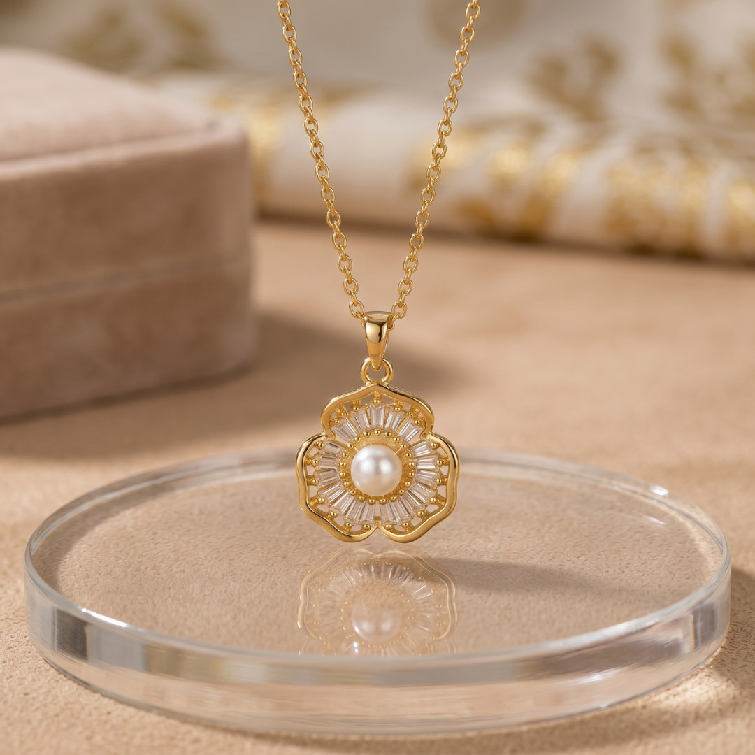 The Radiant Blossom Pearl Chain