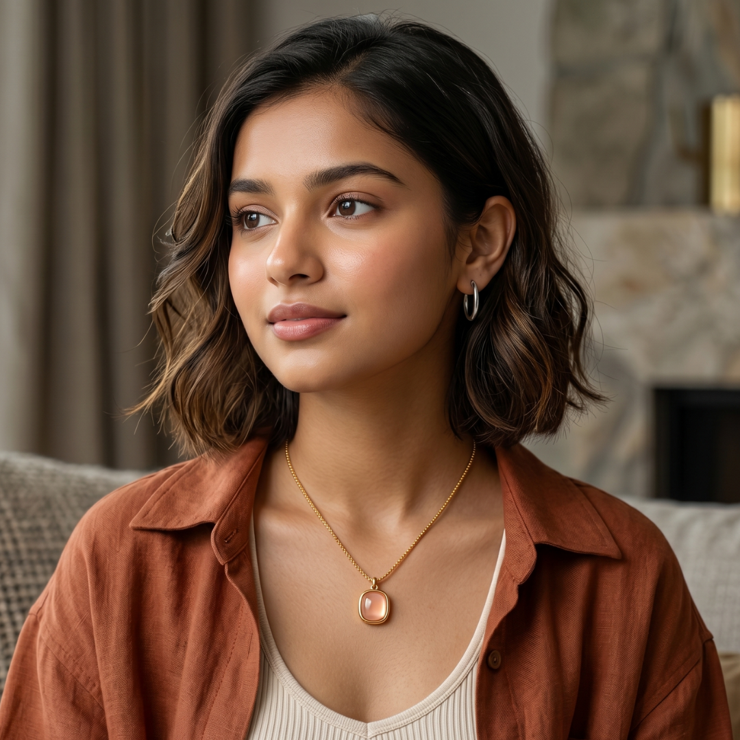 Dainty Beaded Gold Chain Necklace