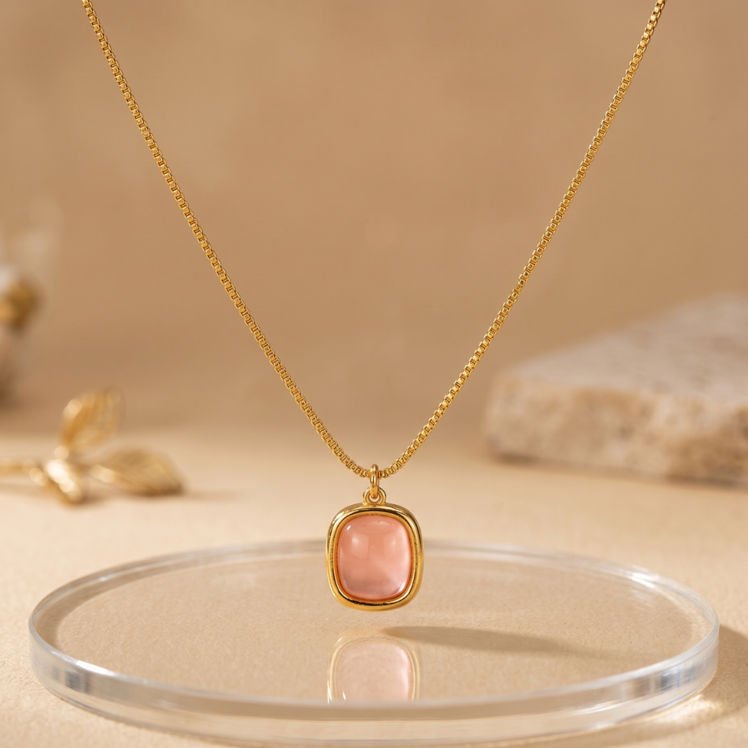 Dainty Beaded Gold Chain Necklace