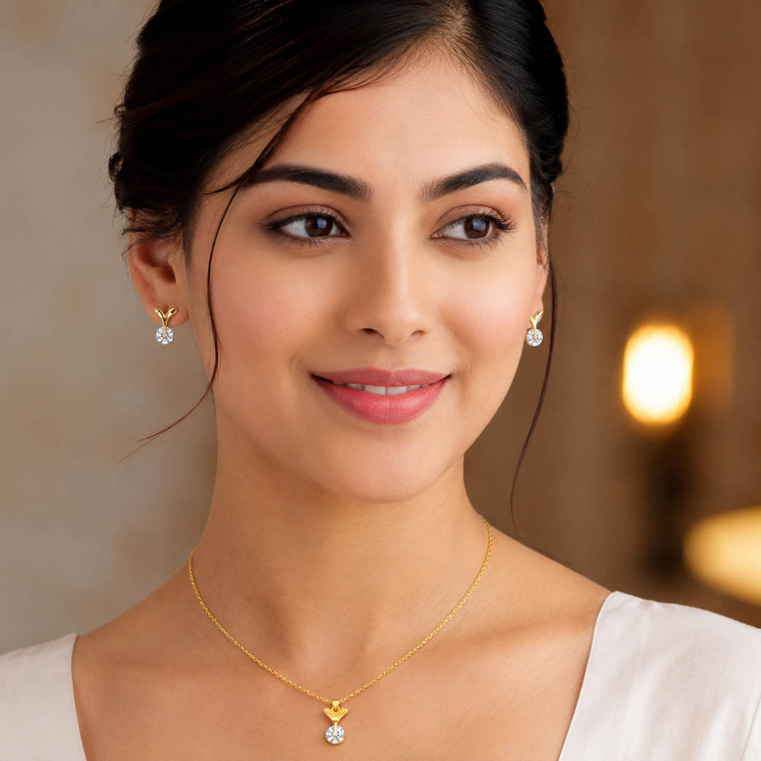Winged Radiance Pendant Set