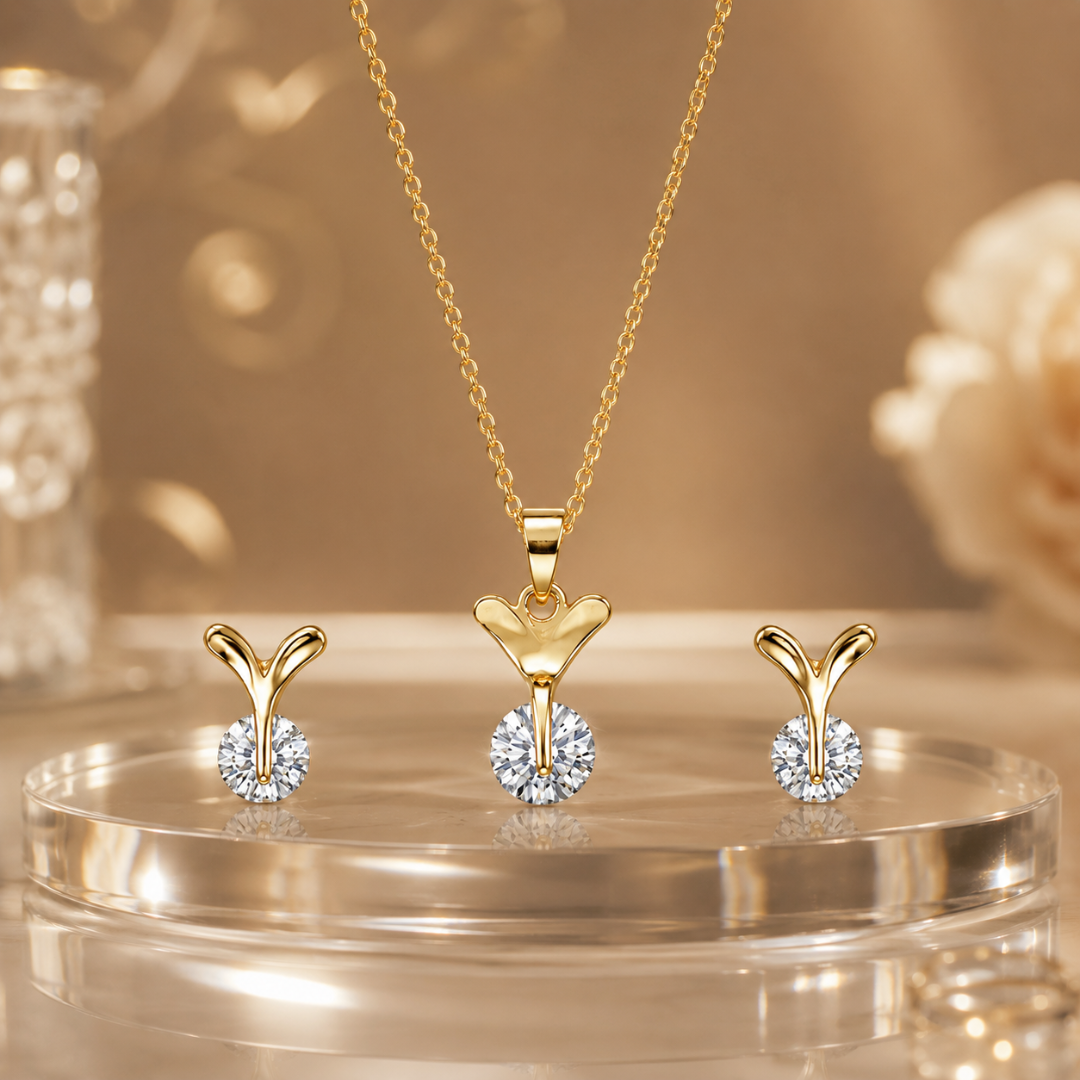 Winged Radiance Pendant Set