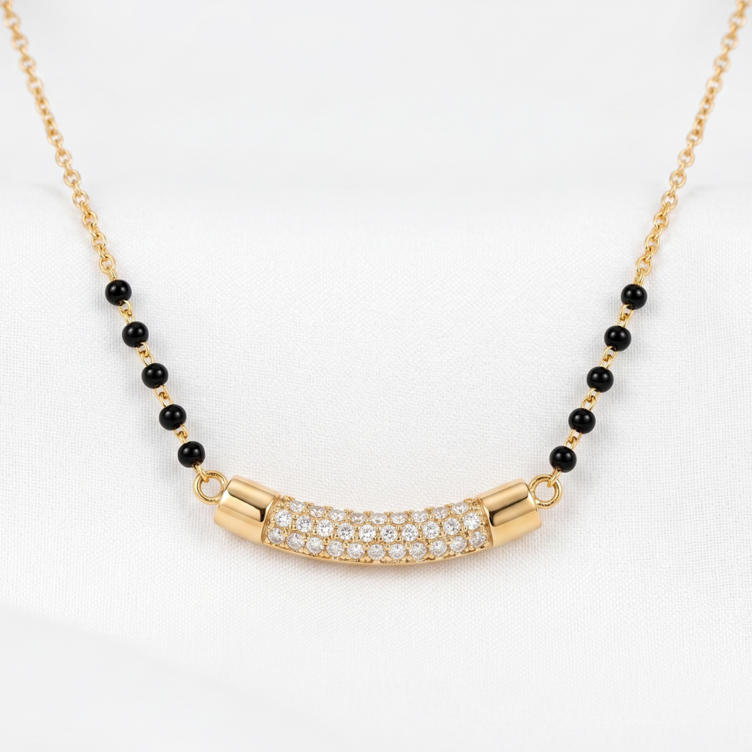Modern Diamond Tube Mangalsutra