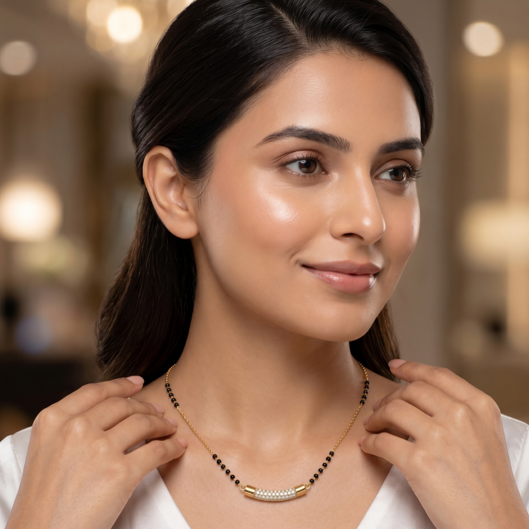 Modern Diamond Tube Mangalsutra