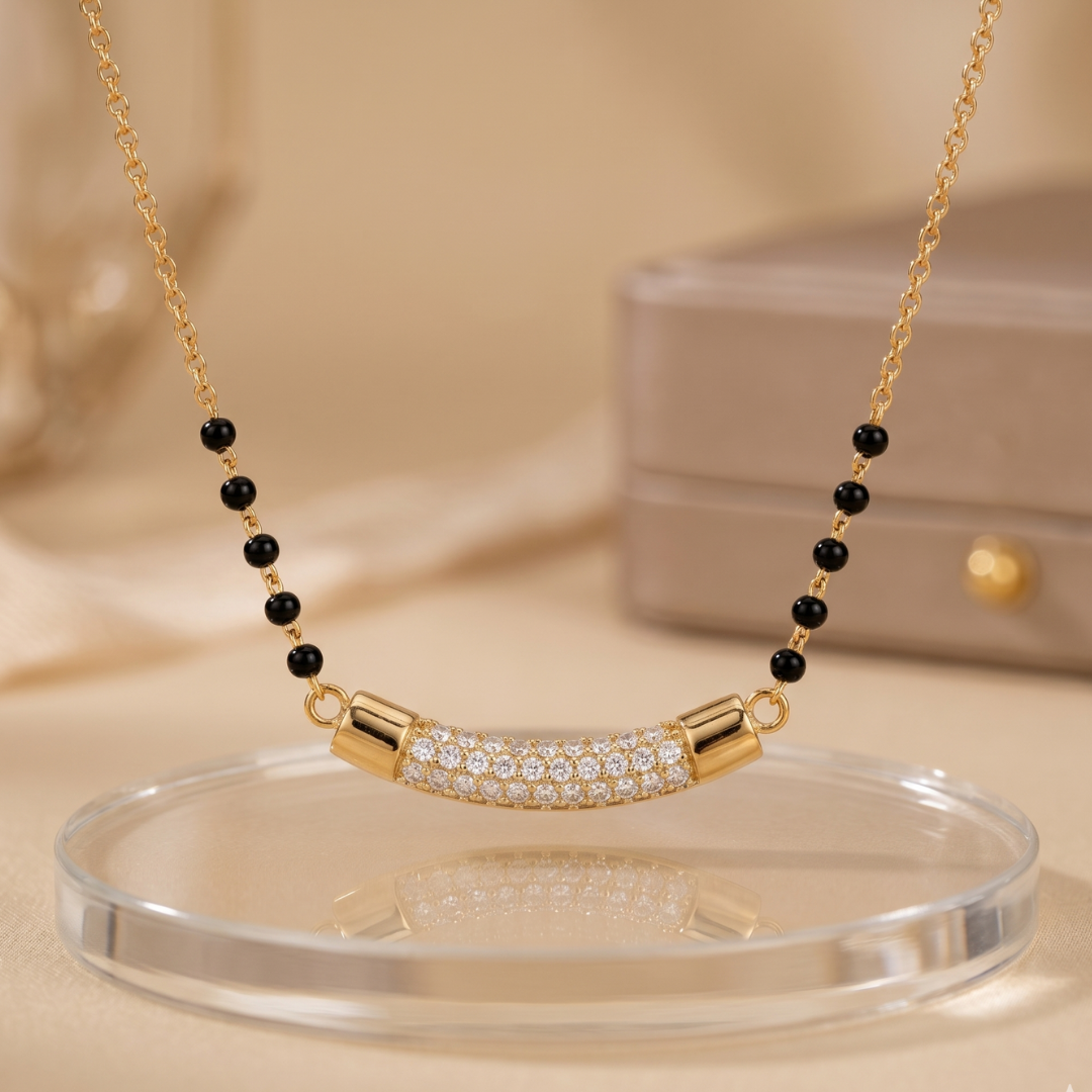 Modern Diamond Tube Mangalsutra