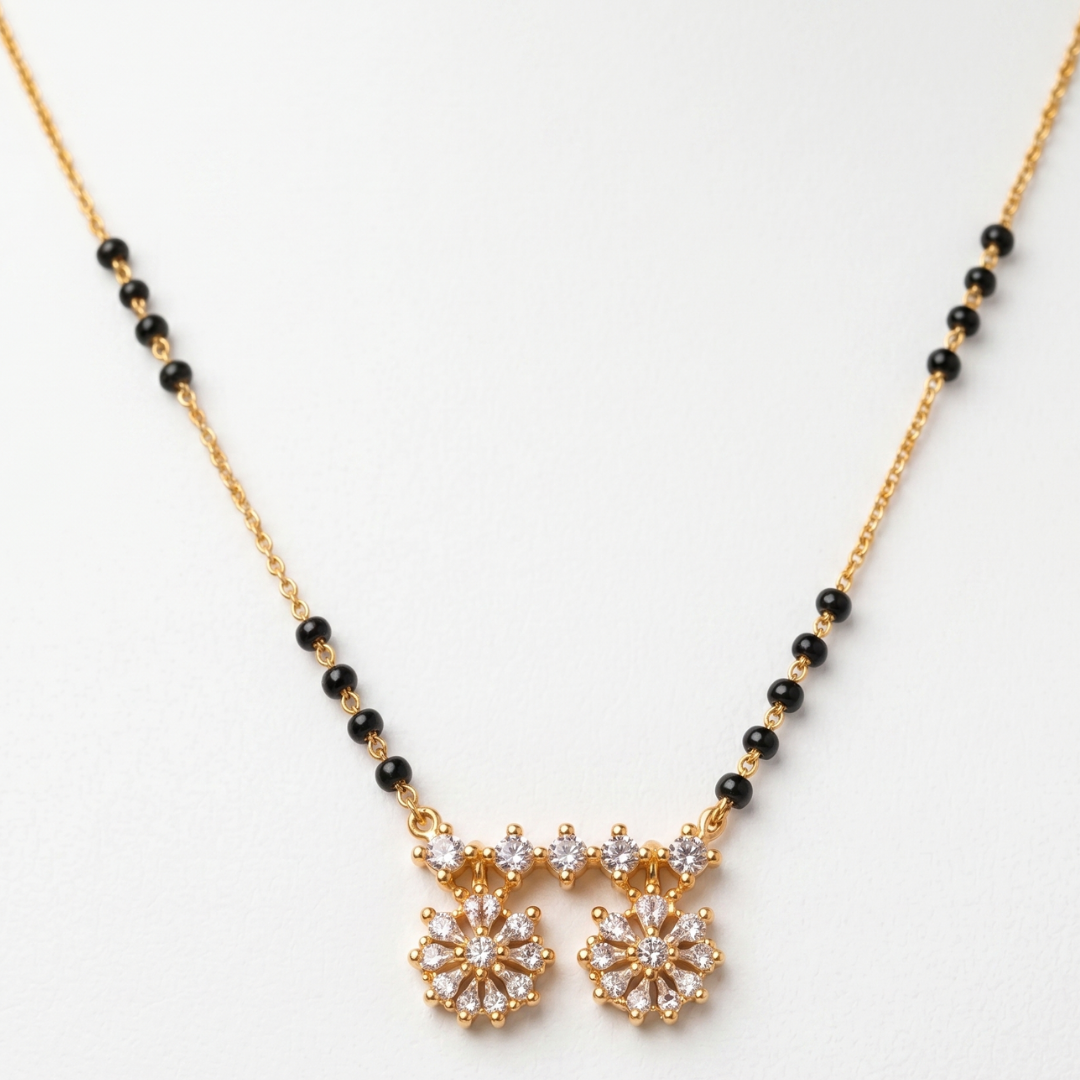 The 'Jiya' Twin Blossom Mangalsutra