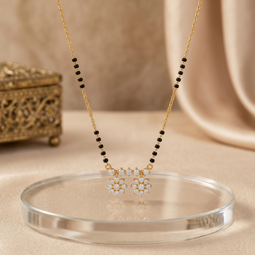 The 'Jiya' Twin Blossom Mangalsutra