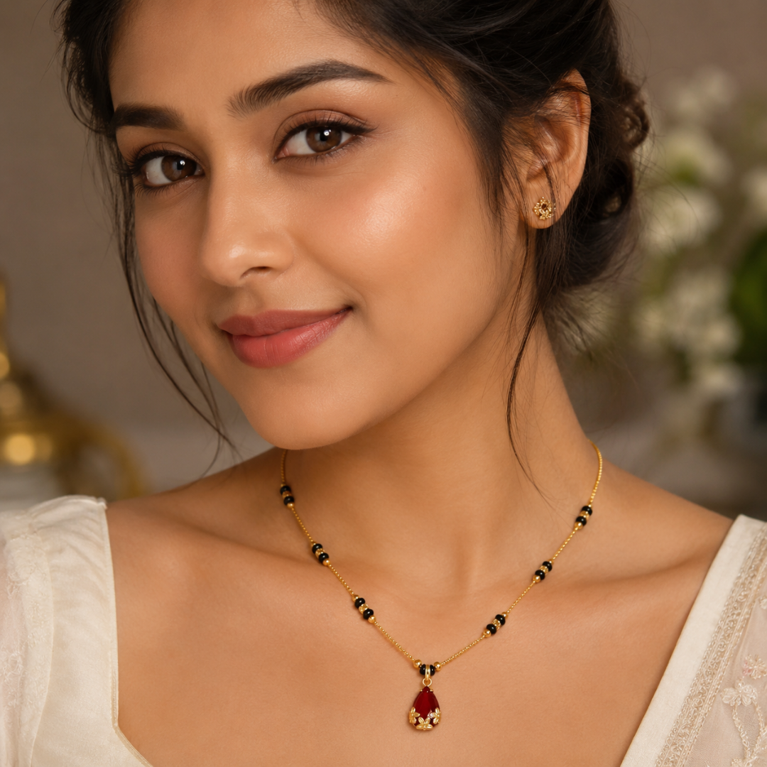 The 'Rhea' Ruby Drop Mangalsutra