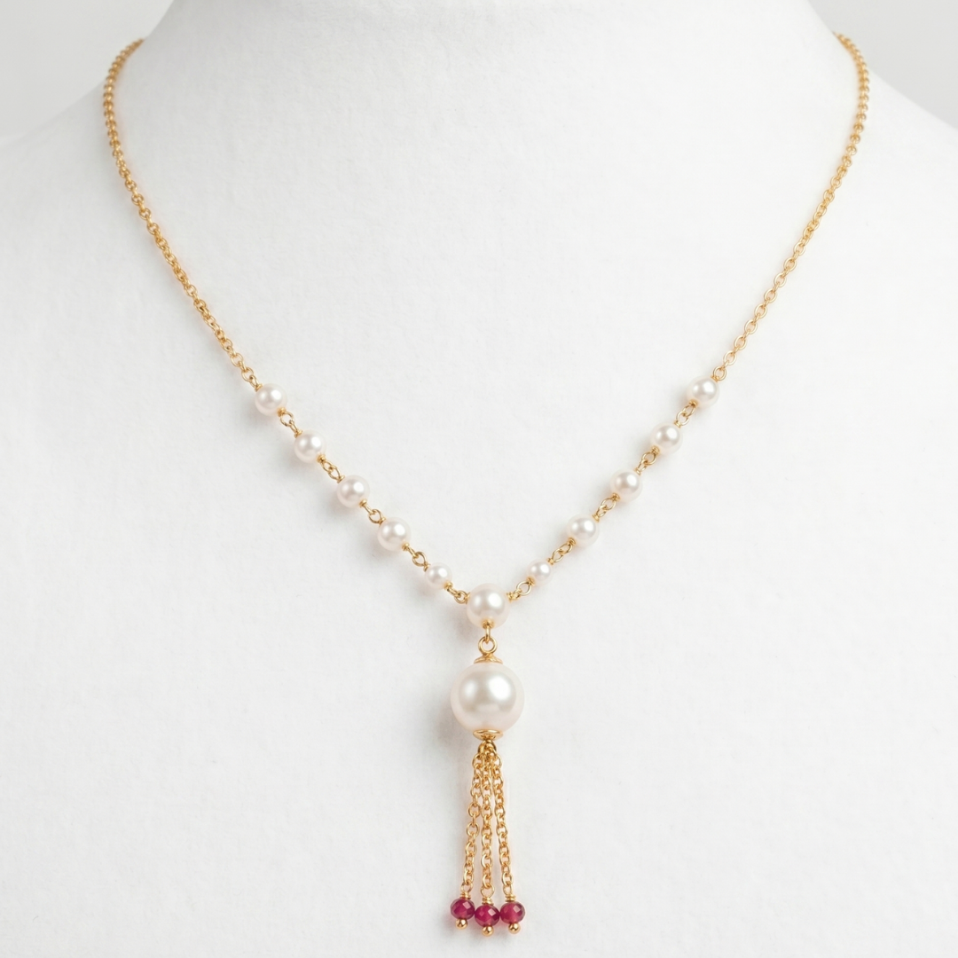 Pearl Mangalsutra with Tassel Pendant