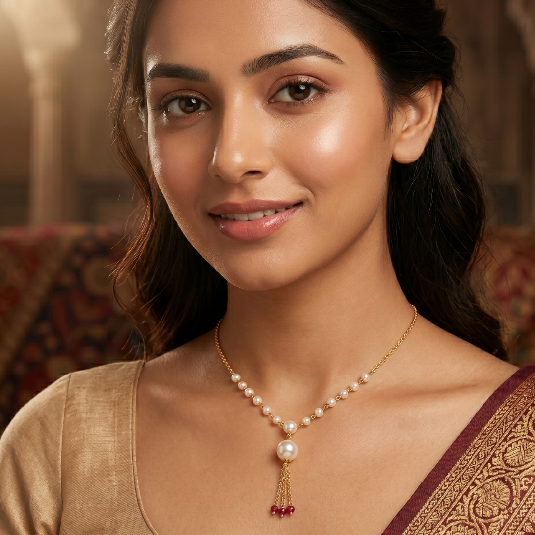 Pearl Mangalsutra with Tassel Pendant