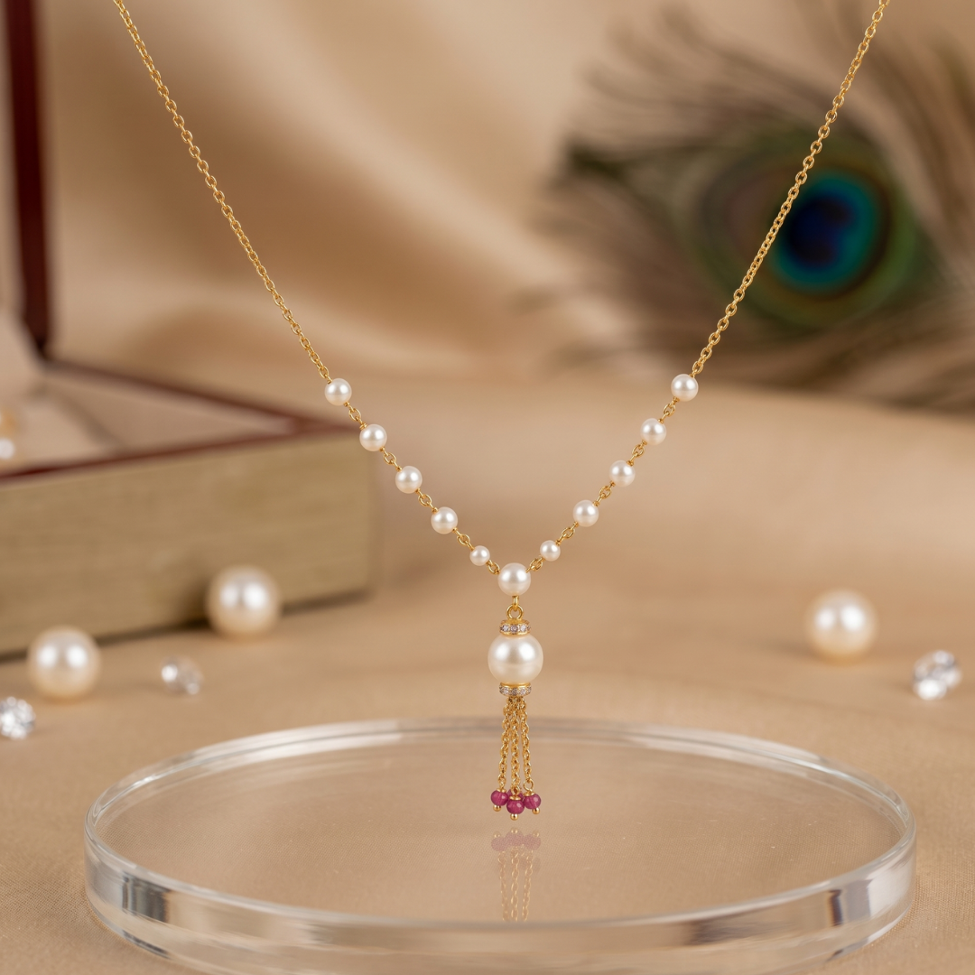 Pearl Mangalsutra with Tassel Pendant