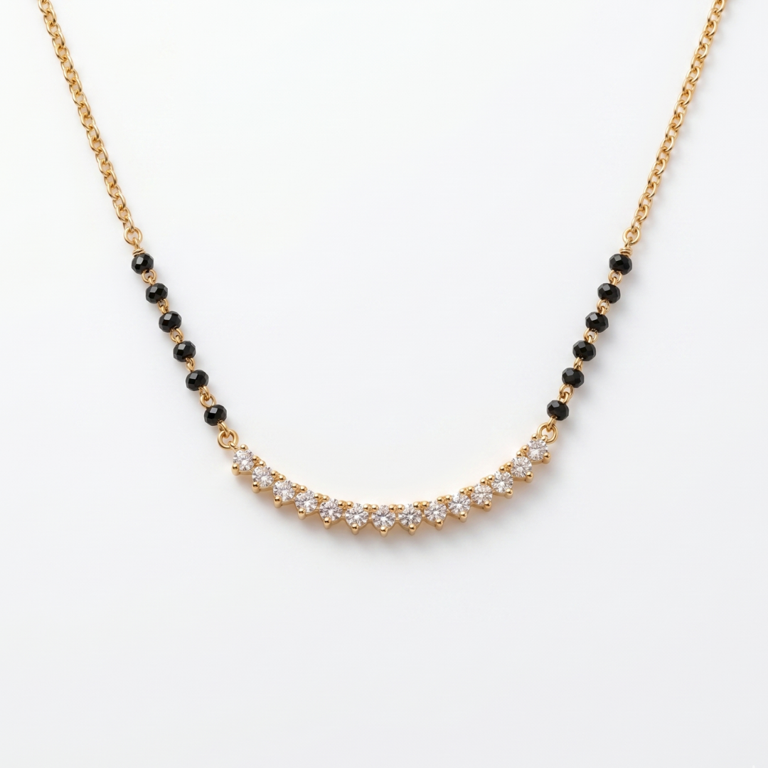 Minimalist Black Bead Daily Wear Mangalsutra