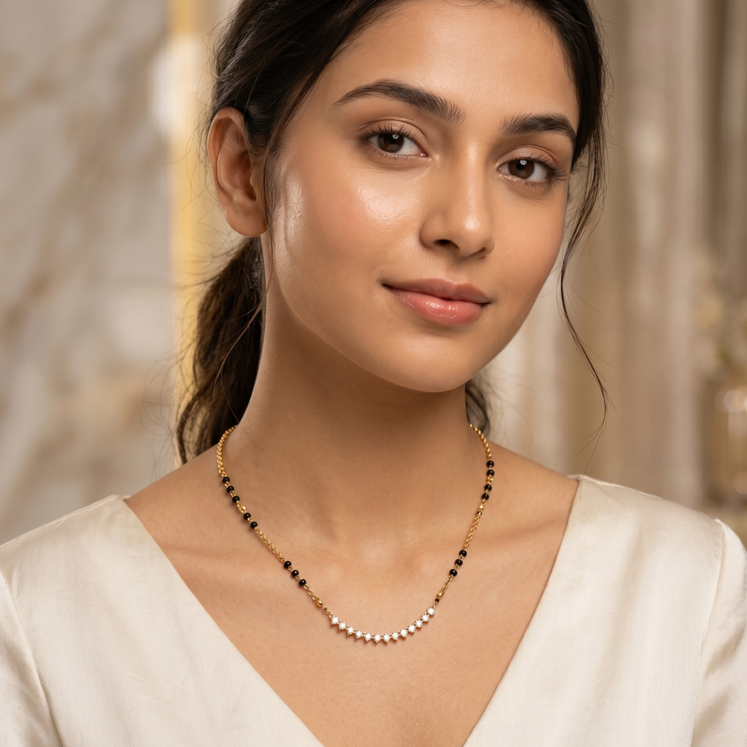 Minimalist Black Bead Daily Wear Mangalsutra