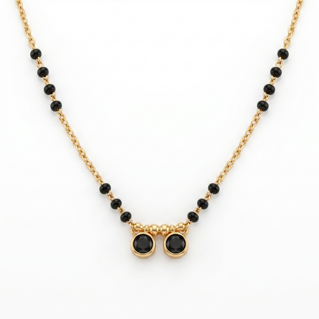 Midnight Twin Drop Mangalsutra