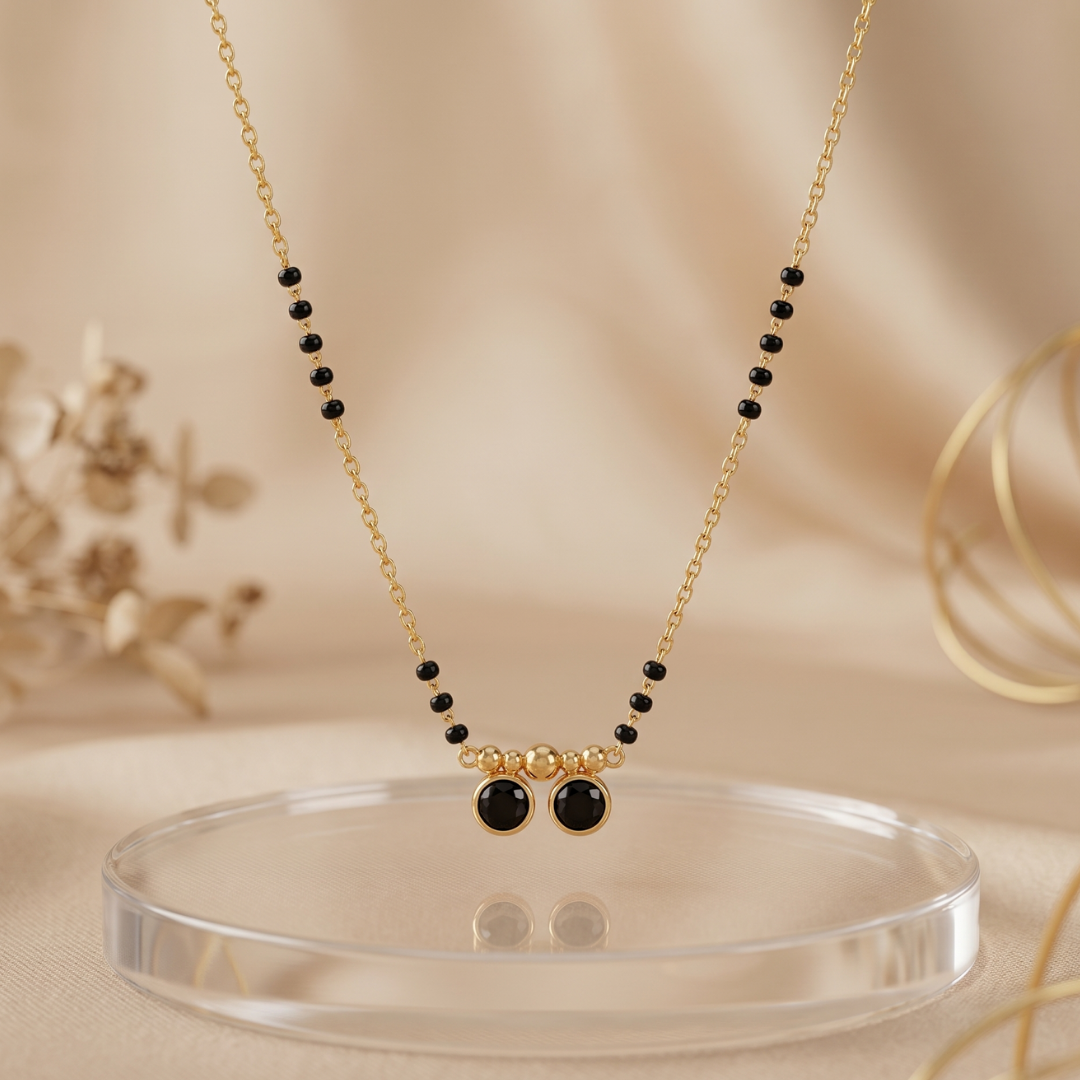 Midnight Twin Drop Mangalsutra