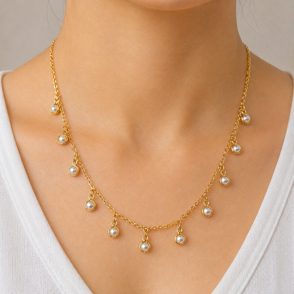 The 'Margot' Pearl Drop Chain