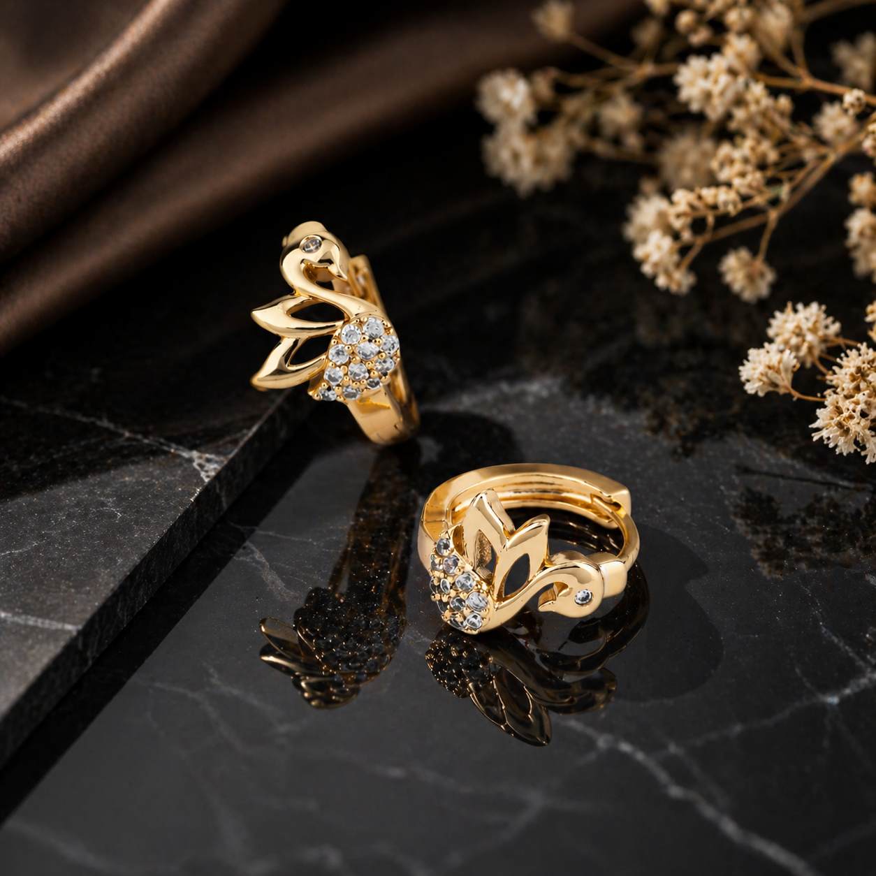 Swan Lake Crystal Mini Hoop Earrings
