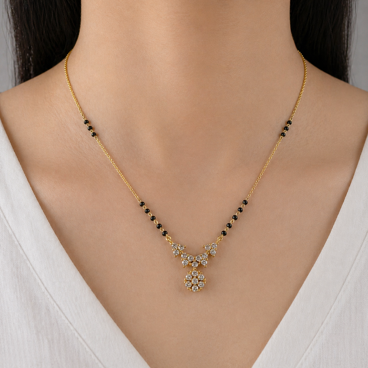 The Starlight Bouquet Crystal Mangalsutra