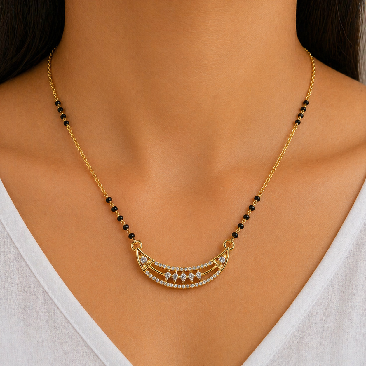 The 'Chandrika' Crescent Mangalsutra