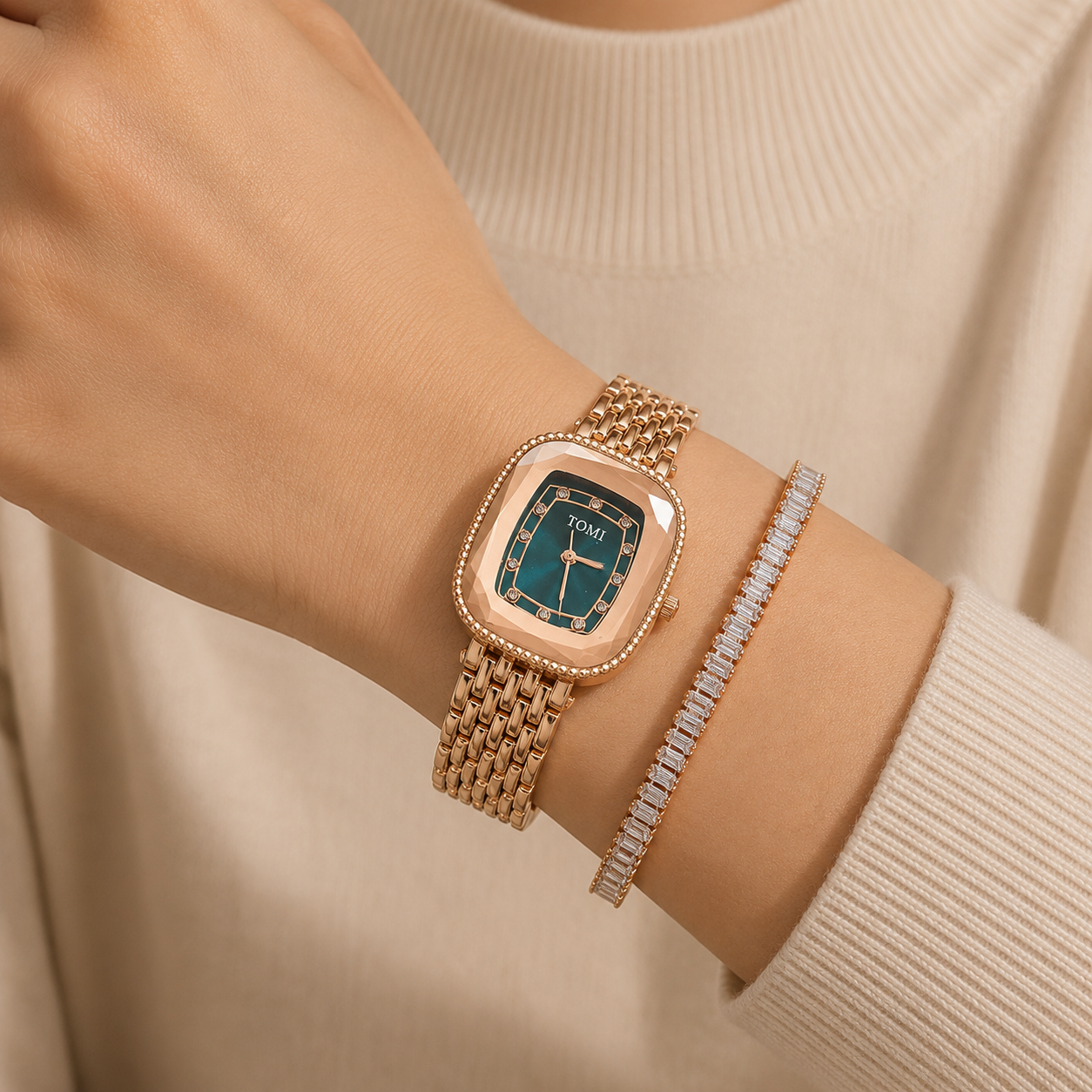 The TEJVIRA Signature Rosegold & Green Essential Duo
