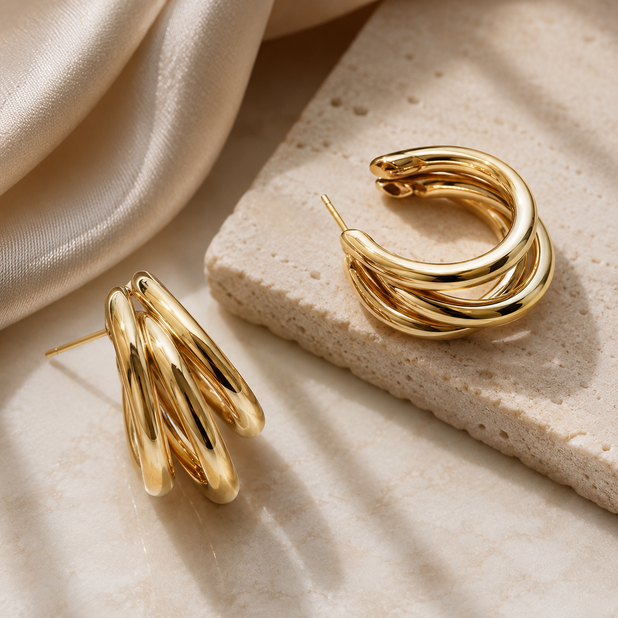 The Golden Era Layered Chunky Hoops