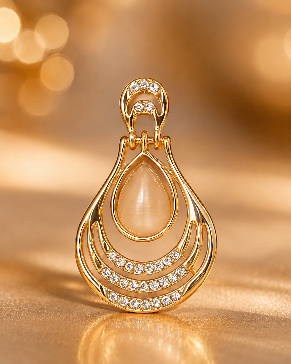 The Regal Moonstone Crystal Fancy Earrings