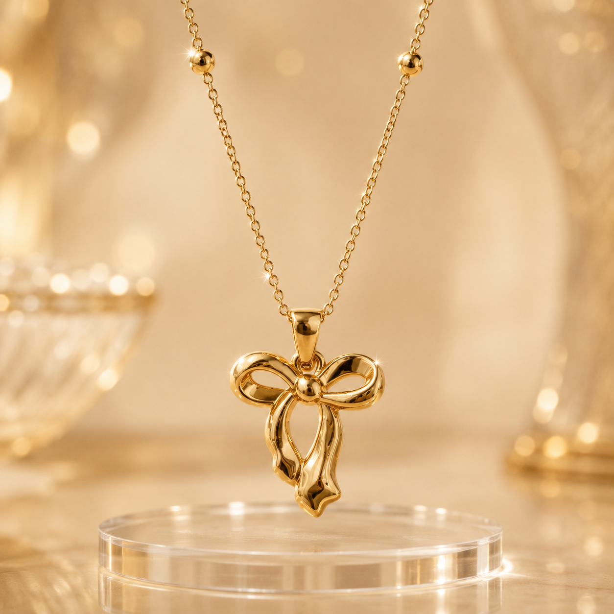 The Golden Juliet Ribbon Bow Chain