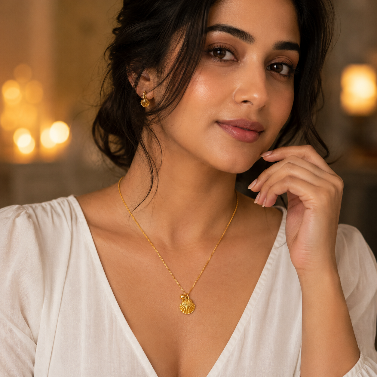 Anti-Tarnish Gold Seashell Chain