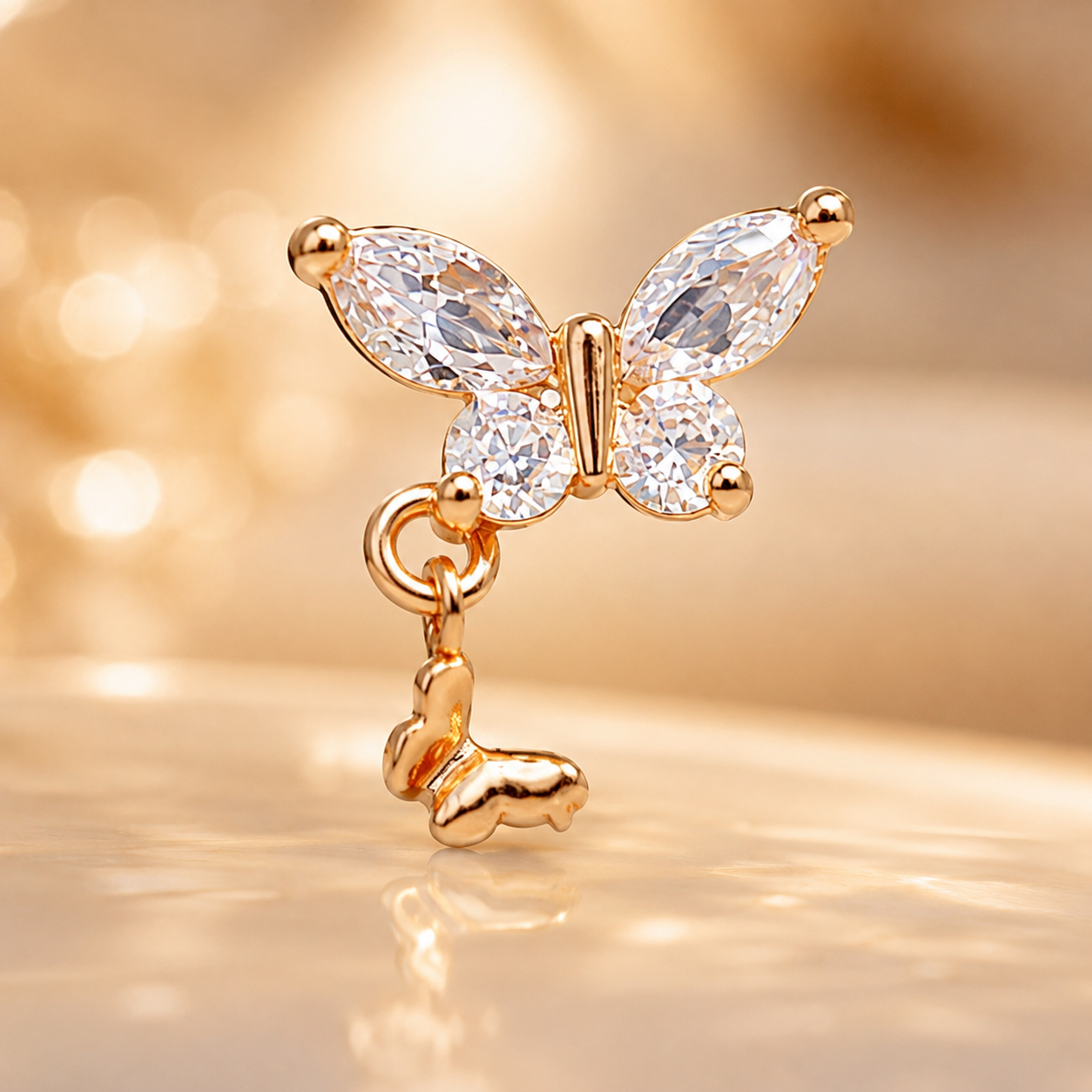 The Ethereal Twin Butterfly Crystal Drops