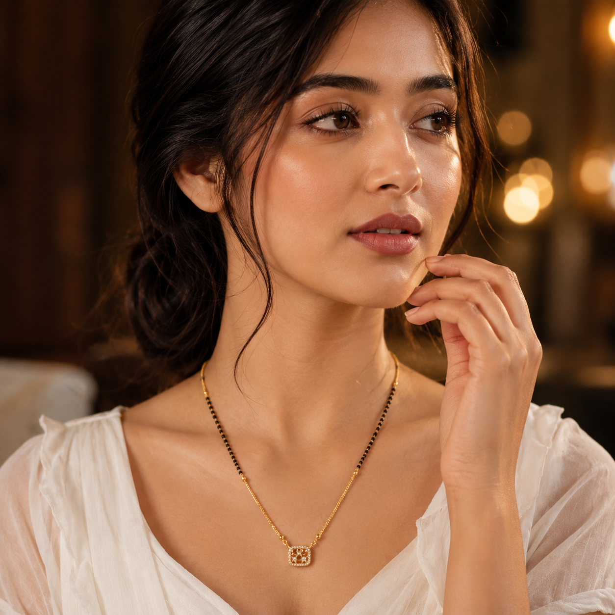 The 'Kiara' Geometric Square Mangalsutra