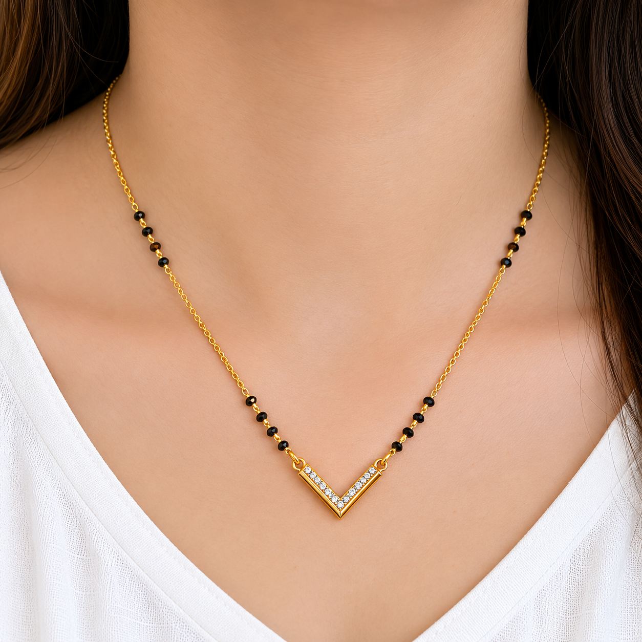 Elara Chevron Spark Mangalsutra