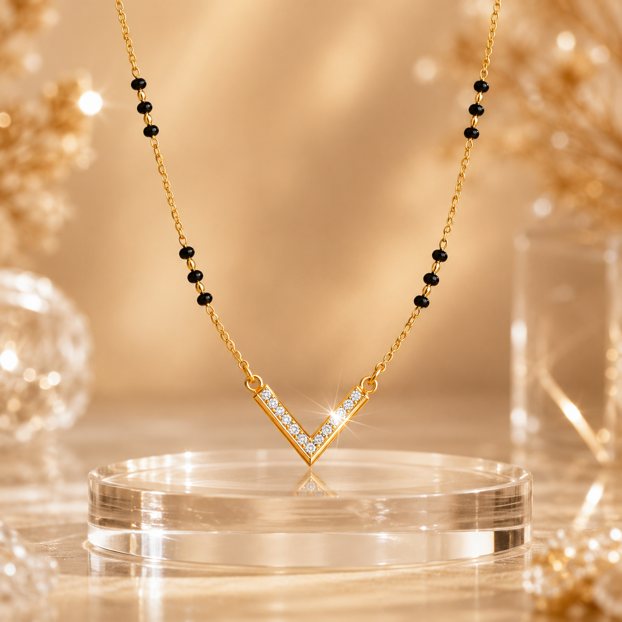Elara Chevron Spark Mangalsutra