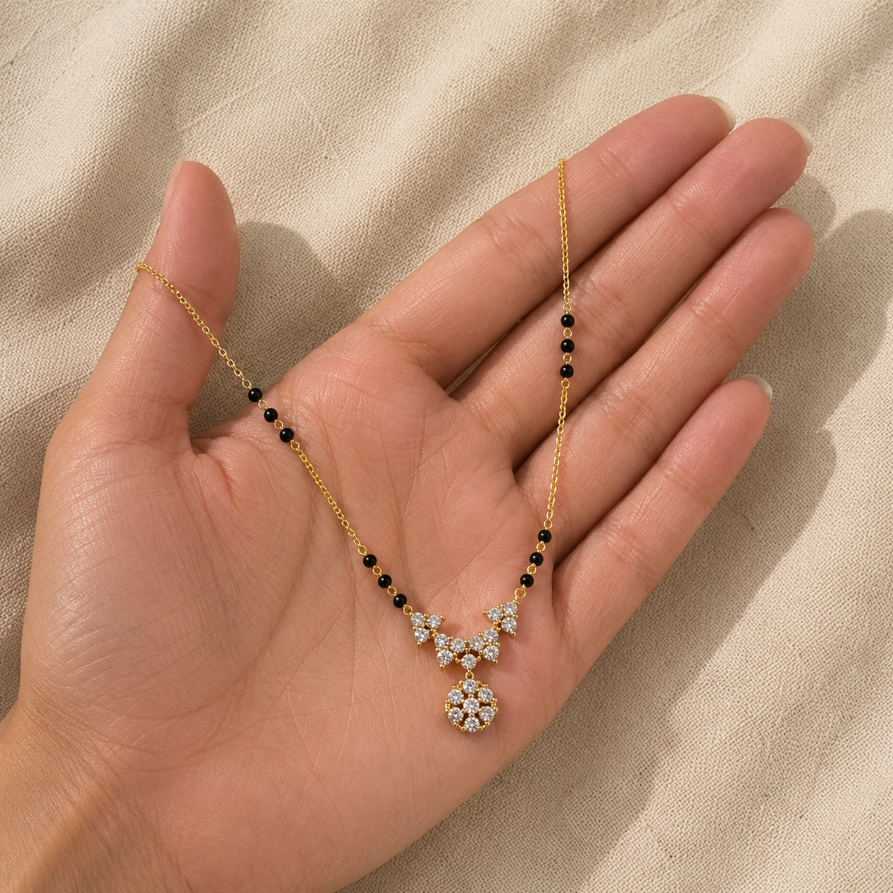 The Starlight Bouquet Crystal Mangalsutra