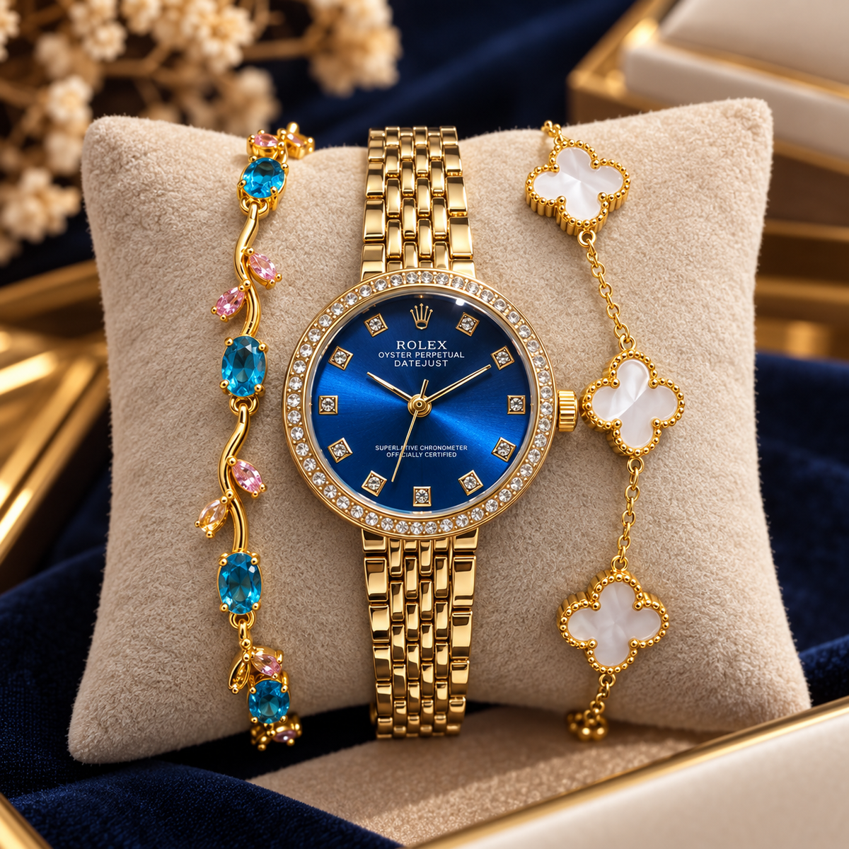 The TEJVIRA Rolex Blue Charm Duo