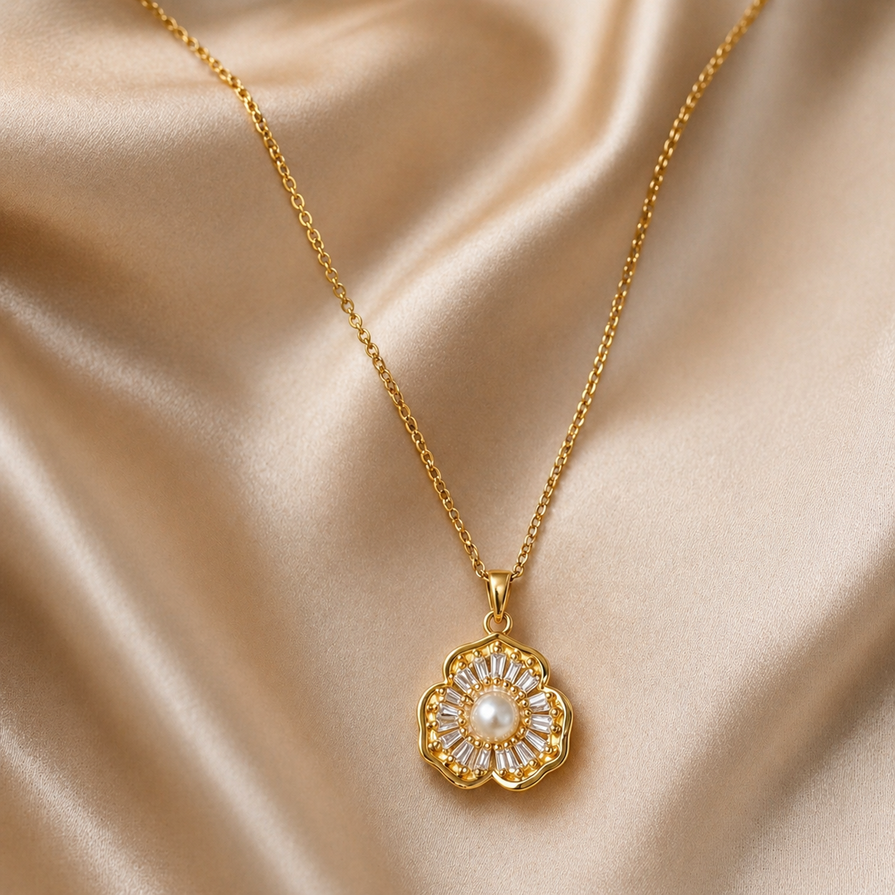 The Radiant Blossom Pearl Chain