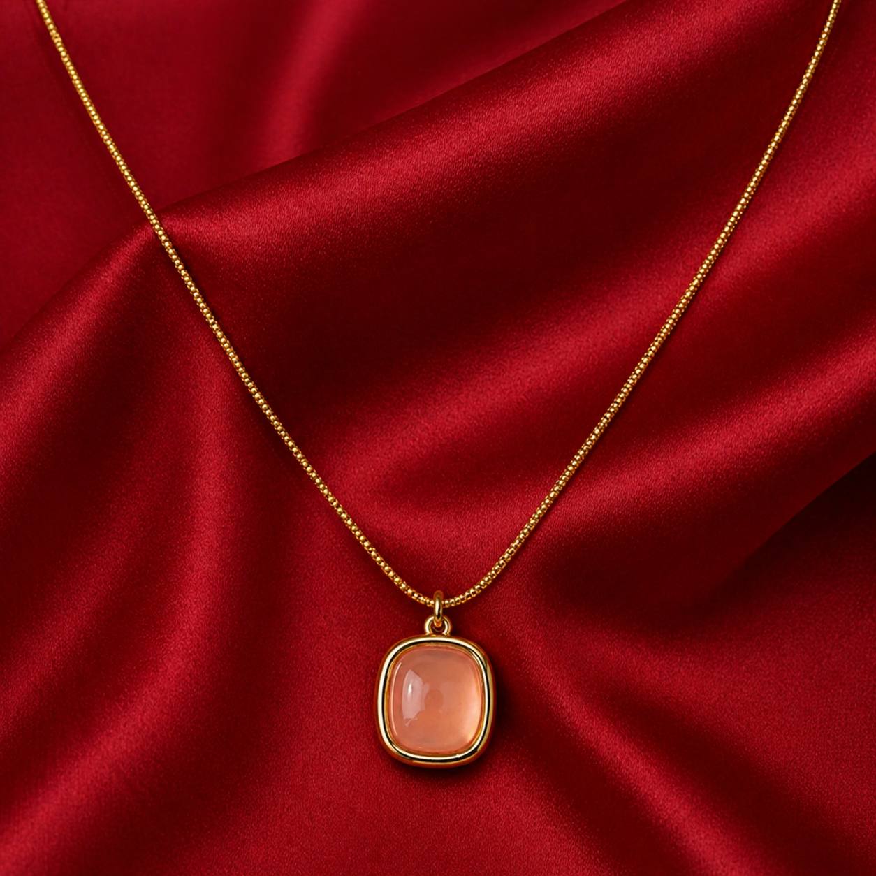 Dainty Beaded Gold Chain Necklace