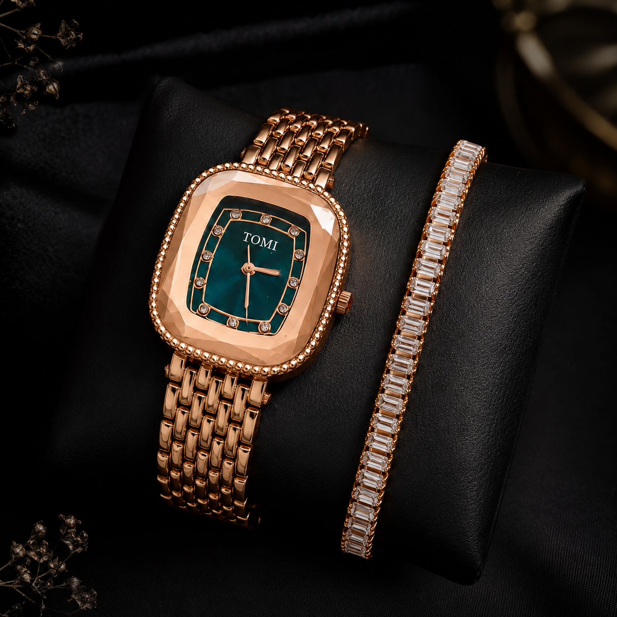 The TEJVIRA Signature Rosegold & Green Essential Duo