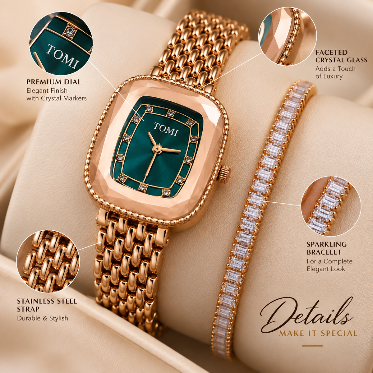 The TEJVIRA Signature Rosegold & Green Essential Duo