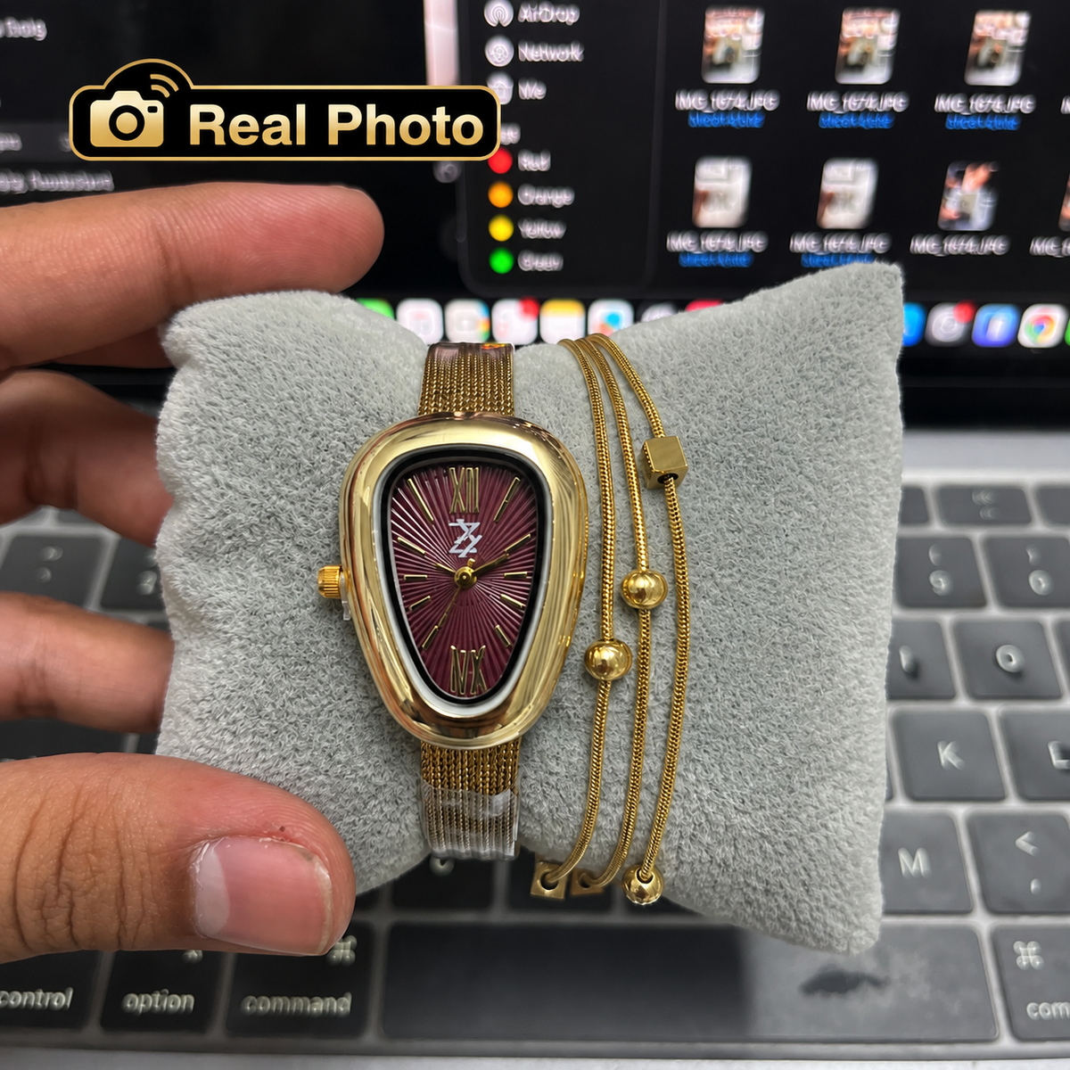 The TEJVIRA Red Cherry Snake Watch