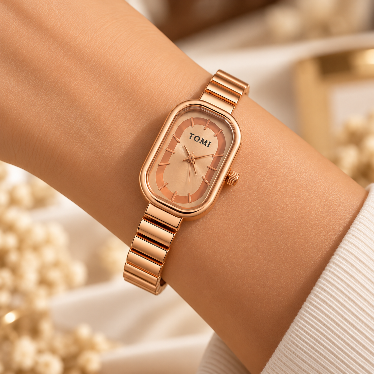 Solara Rose Gold Oval Dial