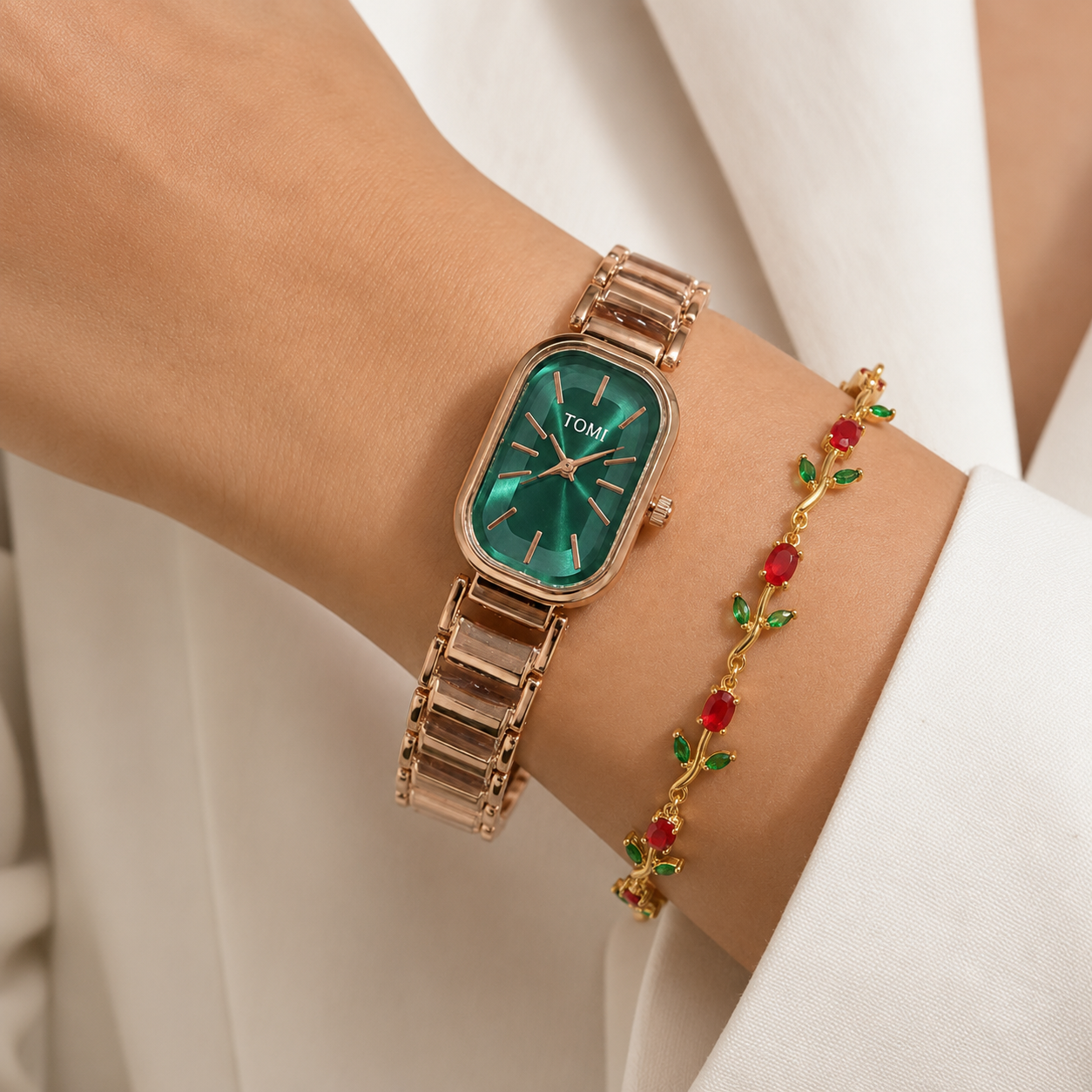 The TEJVIRA Ruby Green Bloom Tulip Duo