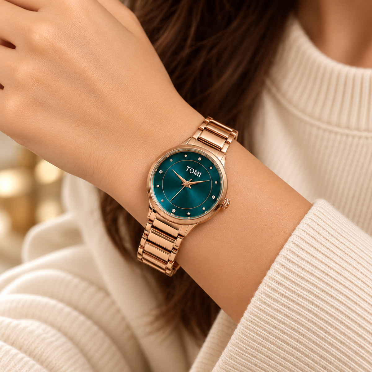 Ocean Vintage Rose Gold Oval Dial