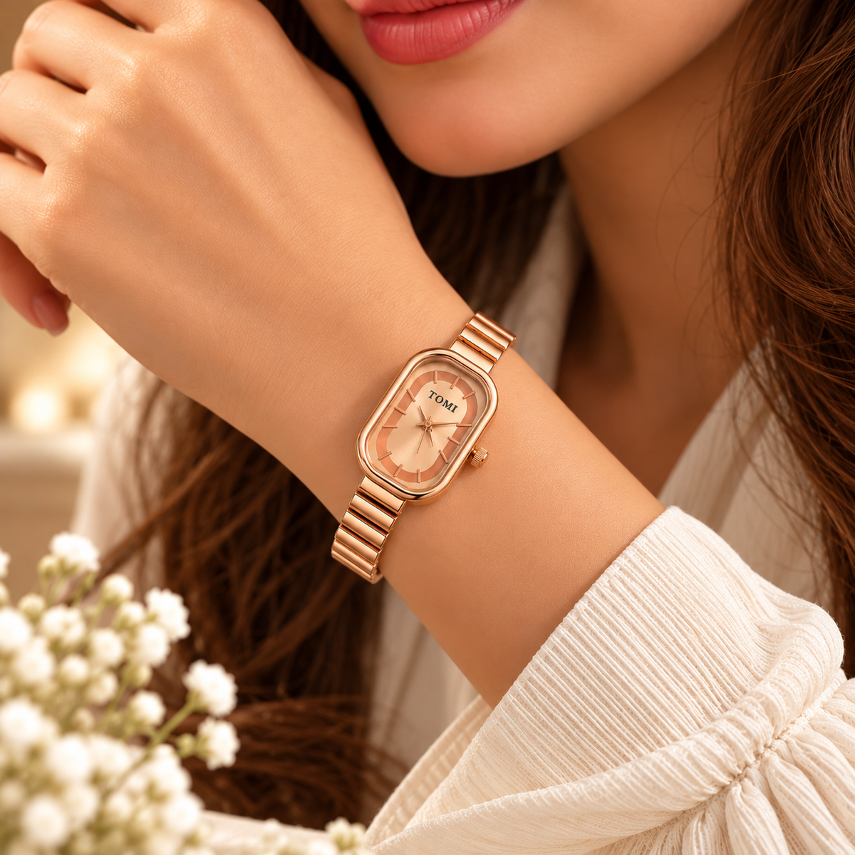 Solara Rose Gold Oval Dial